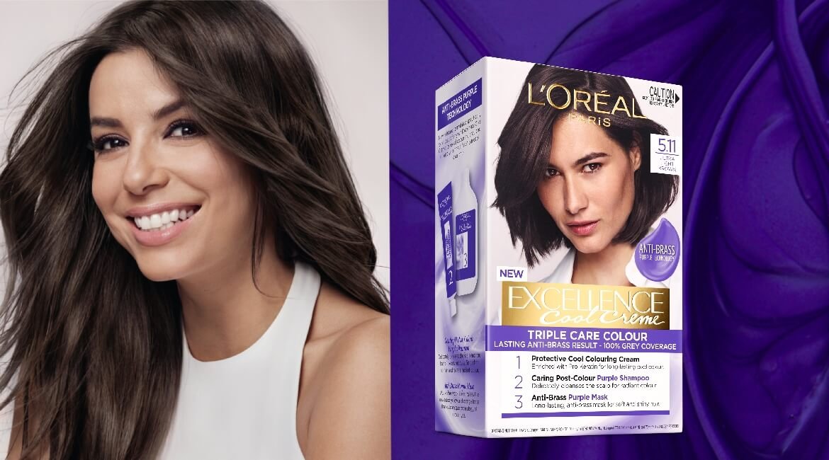 LOREAL EXCELLENCE CREME DARK CHESTNUT BROWN 3 PC