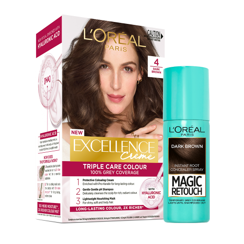 Loreal Excellence Creme 4 Dark Brown 500px