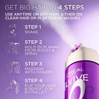 How to apply and acheive voluminous hair lift from the Collagen Lifter Volume Spray - 4 easy steps.