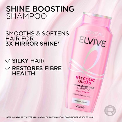 Shine Boosting Shampoo - smooths & softens for up to 3x mirror shine* and restored fibre health