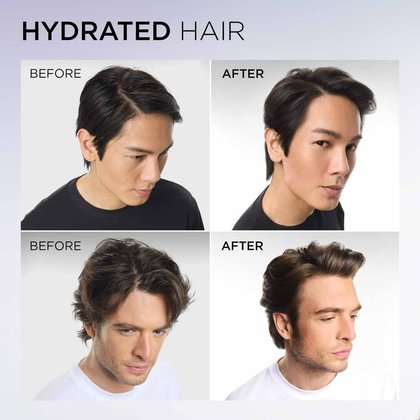 Hyaluron Pure Shampoo Before After Hydrated Hair