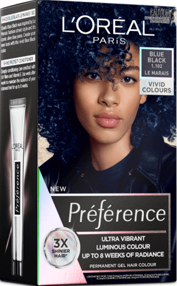 Préférence Vivids Permanent Hair Colour 1.102 Blue Black | L'Oréal Paris®  Australia & NZ