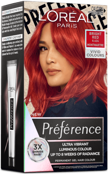 Préférence Vivids Permanent Hair Colour  Bright Red | L'Oréal Paris®  Australia & NZ