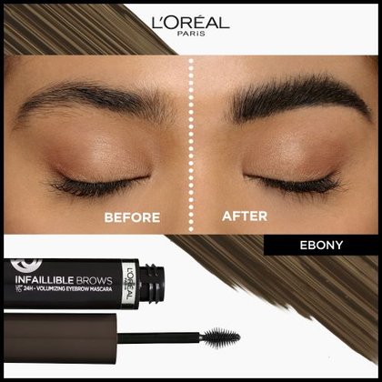 Website Infailliblebrowmascara Eu Before After Ebony