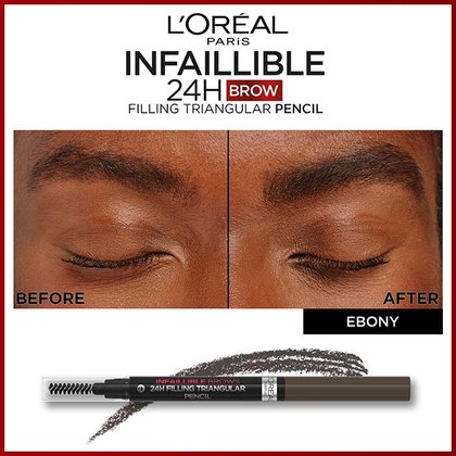Loreal Paris Infallible BrowExpert Product 3600524054670 Ebony 04BeforeAfter