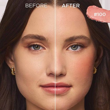 Lumi Bronze Stick in shade 100 Sunkissed Rosé before and after