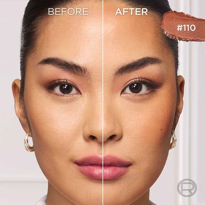 Lumi Bronze Stick in shade 110-toasted-sunlight before and after