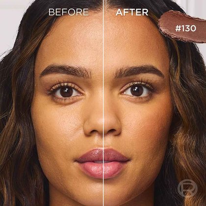 Lumi Bronze Stick in shade 130 sunset dore before and after