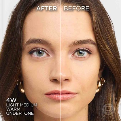True Match liquid foundation 4W light medium warm undertone - Before After