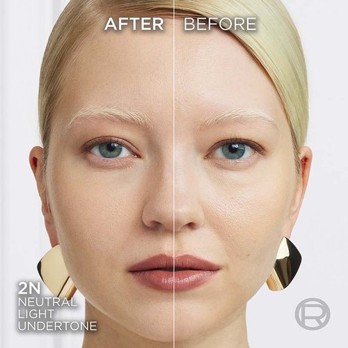 True match cream powder 2N vanilla before and after