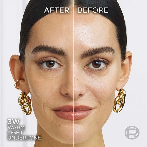 True match cream powder 3W golden beige before and after
