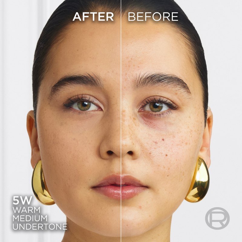 True match cream powder 5W golden sand before and after