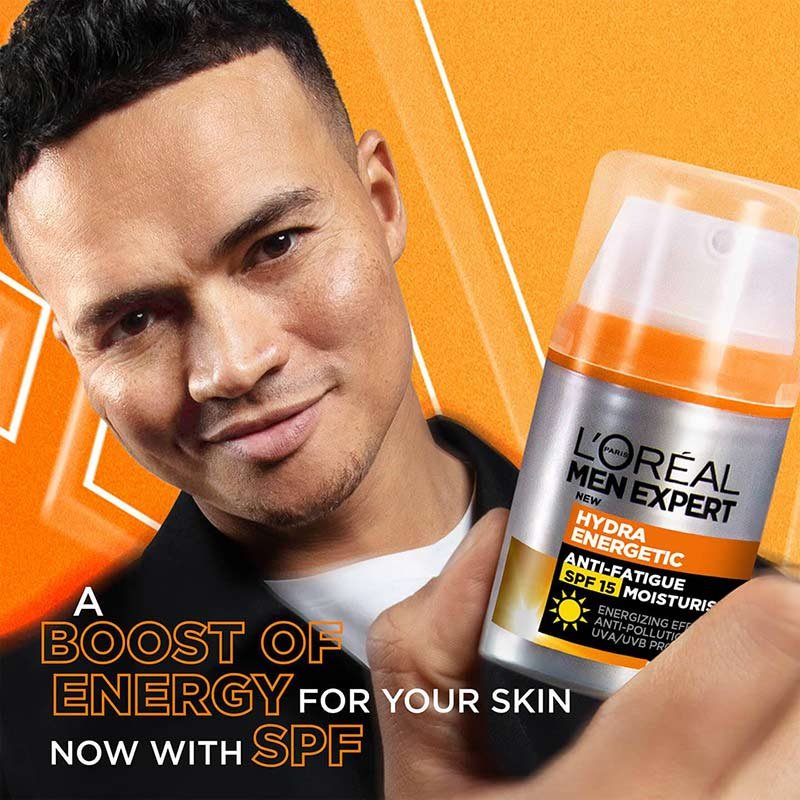 Men Expert Hydra Energetic AntiFatigue Moisturiser SPF15 Plus L'Oréal Paris® Australia & NZ