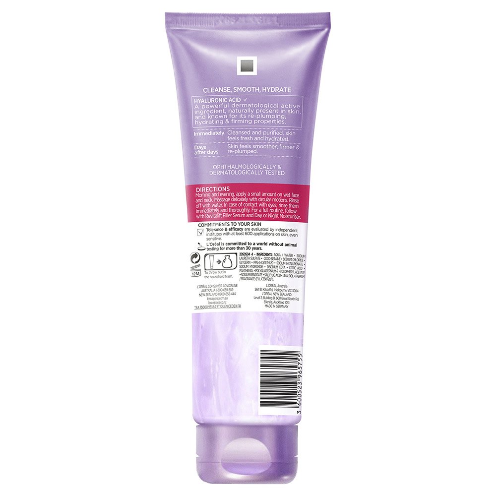 Revitalift Filler Hyaluronic Acid Cleanser L'Oréal Paris® Australia & NZ