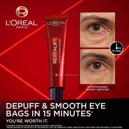 Revitalift eye wrinkle cream to depuff & smooth eye bags in 15 minutes*