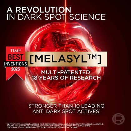 A revolution in dark spot science: Melasyl™ multi‑patented technology from 18 years of research, with stronger than 10 leading anti dark spot actives*